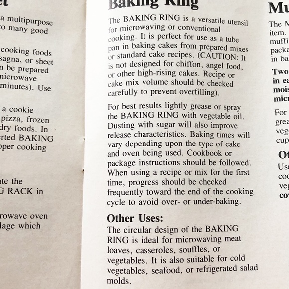 VTG Anchor Hocking Ovenware Microwave Baking Ring - Picture 9 of 12